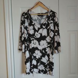 Adrienne Vittadini Floral Tunic
